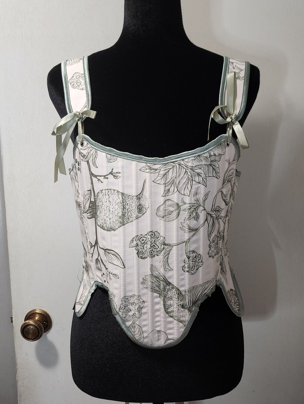 Scarlett darkness Victorian Fairy Cottagecore Corset Lace-up Vest sz 8